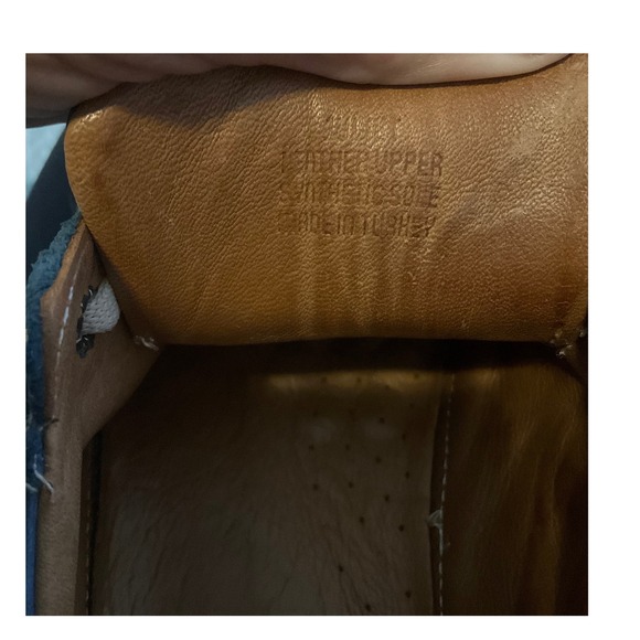 Biza Blue Leather SneakersCasual Lace-Up Walking Shoes with Jute Trim size 9 40 - Picture 5 of 7